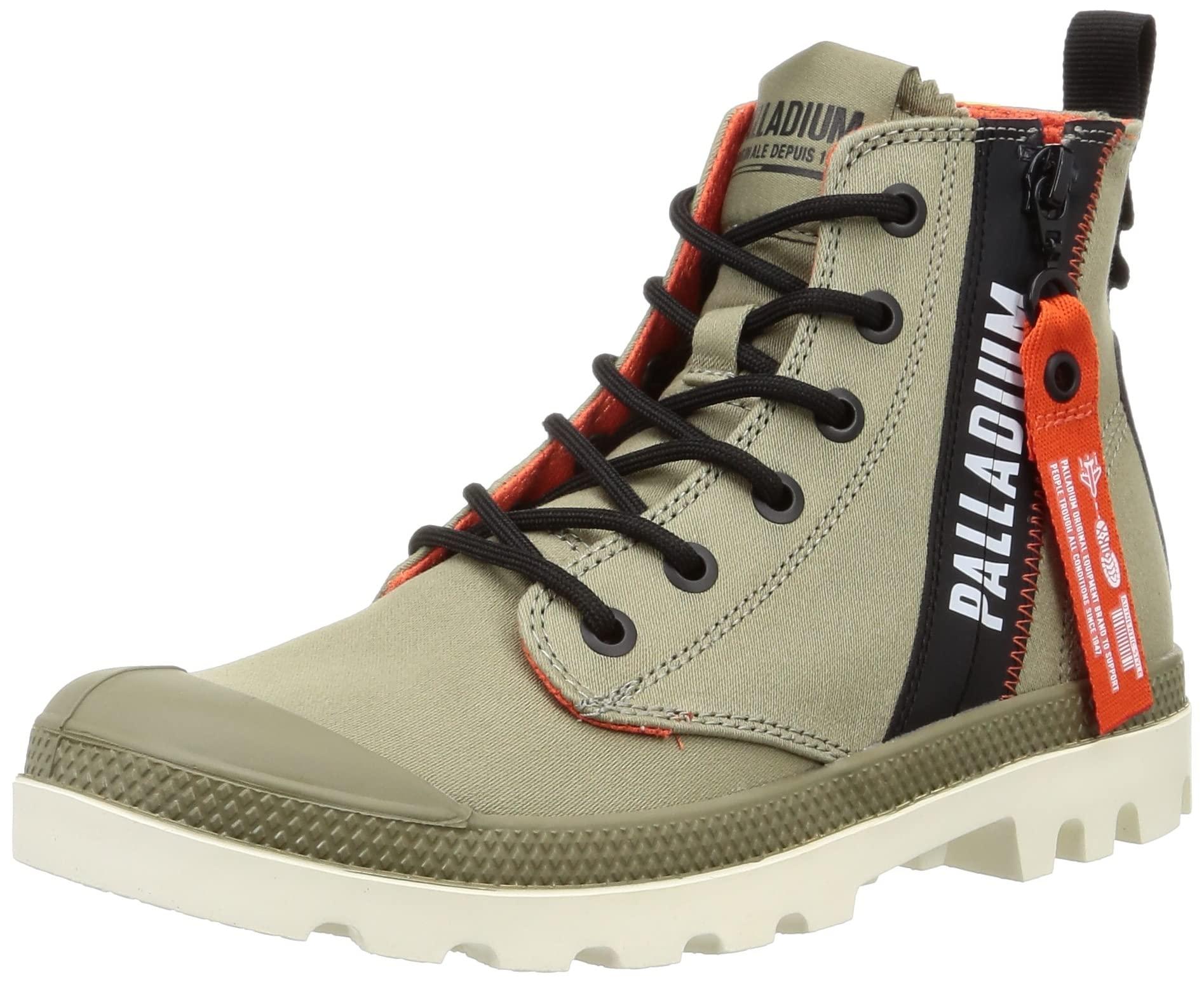 [PALLADIUM] High-Cut Sneakers PAMPA HI OUTZIP OVERLAB with Side Zip VETIVER (339) 25.5 cm
