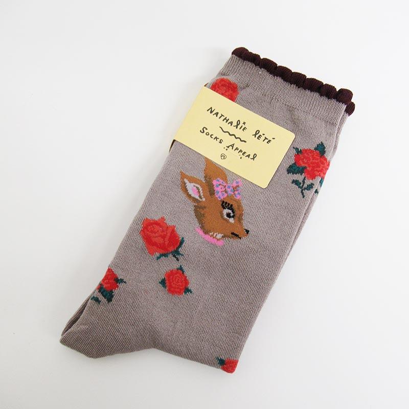 Nathalie Lete Socks / NAT silk tete bambi with ribbon
