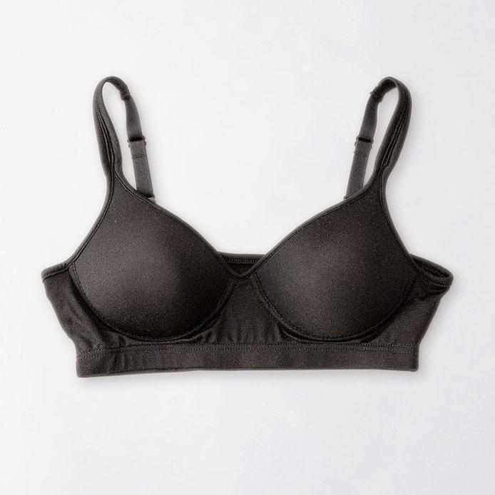 Stretch Silk Molded Bra - Black - M