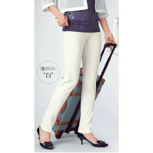 Pittats White (Cool Sensor) Slim Fit, 64cm Inseam Length