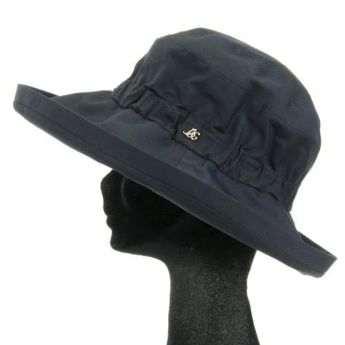 Water-repellent Broadcloth Sailor Hat with Rubber Band - Black