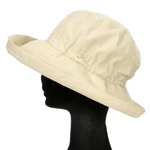 Water-repellent Broadcloth Sailor Hat with Rubber Band, Beige