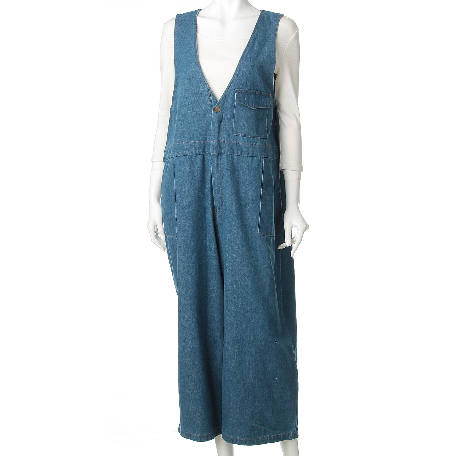 LUPILIEN Denim Overalls Blue F (Free Size)