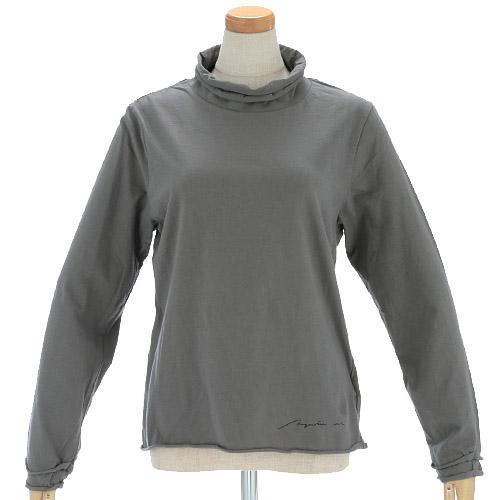 Magenta Cotton Jersey Two-Layer Rolled Long Sleeve, Gray, F (Free)