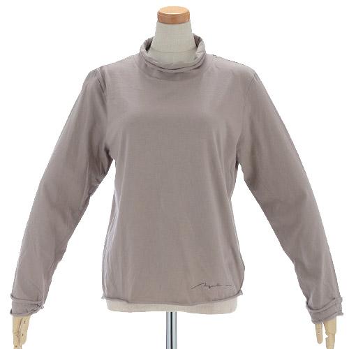 Magenta Cotton Jersey Two-Layer Rolled Long Sleeve, Greige, F (Free)