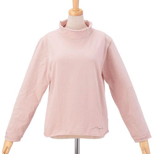 Magenta Cotton Jersey Two-Layer Rolled Long Sleeve Ash Pink F (Free)