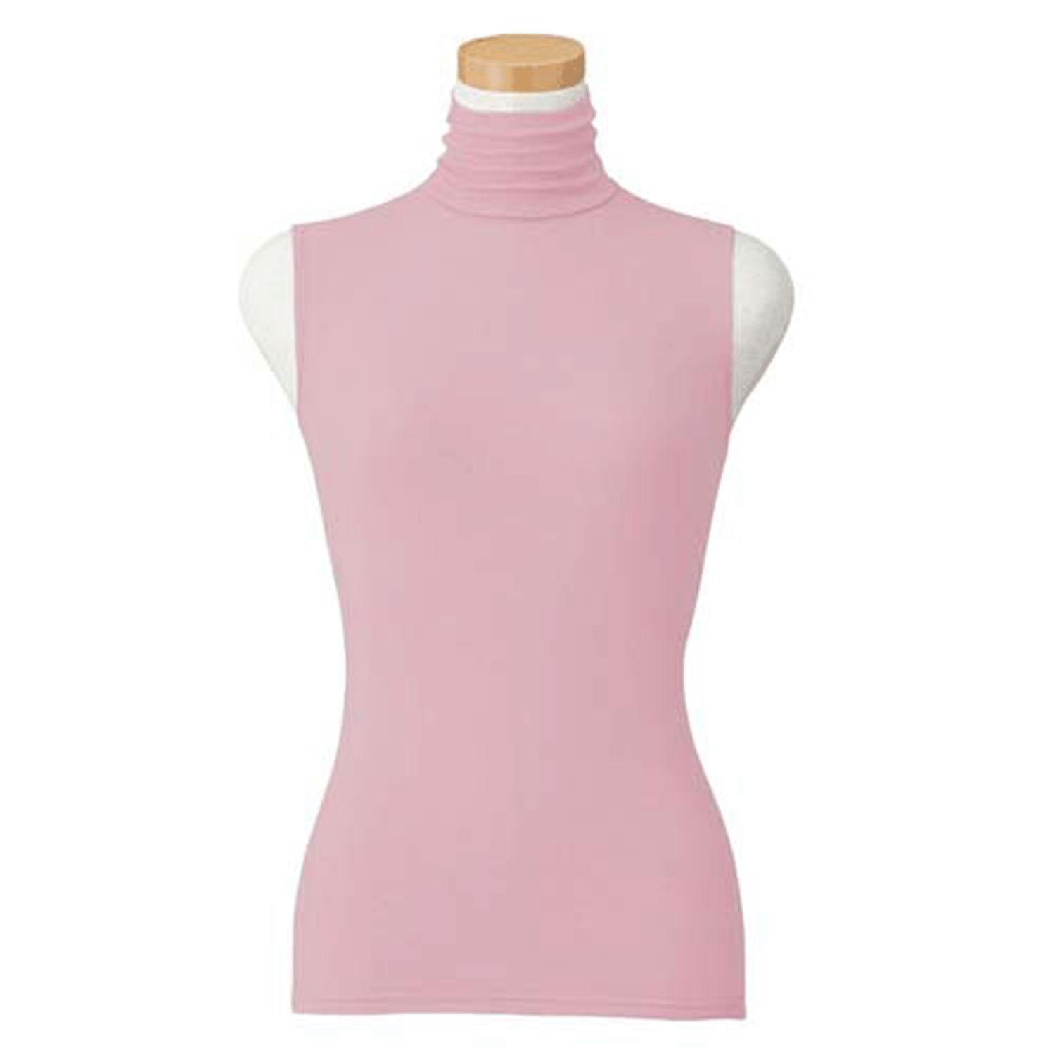 Angel Cotton Chiffon High Neck Sleeveless Top - Sakura - L