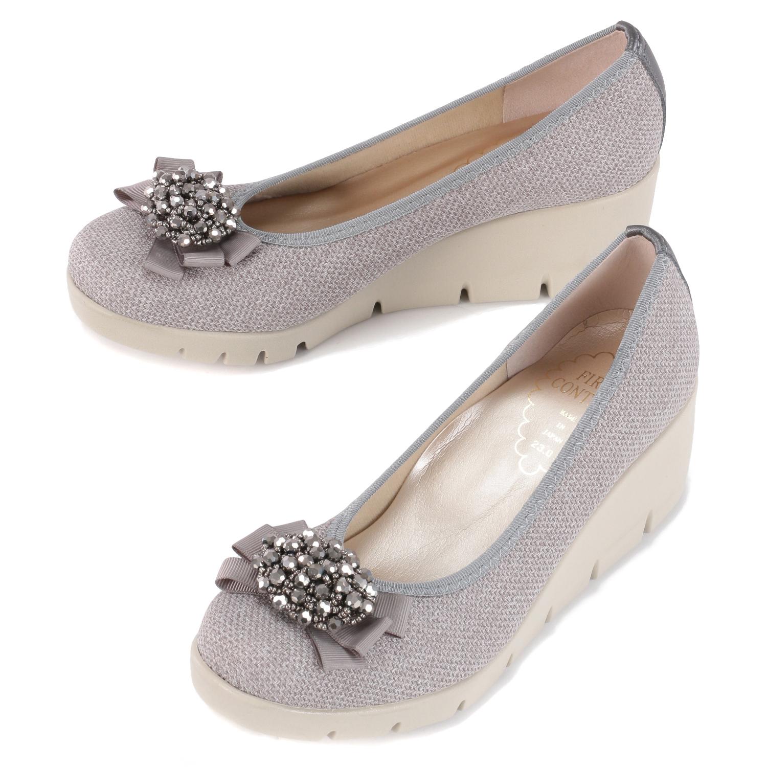 FIRST CONTACT Platform Jewel Shoes 39603 23.0cm
