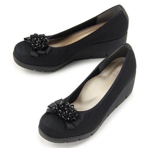 FIRST CONTACT Platform Jewel Shoes 39603 Black 23.0cm