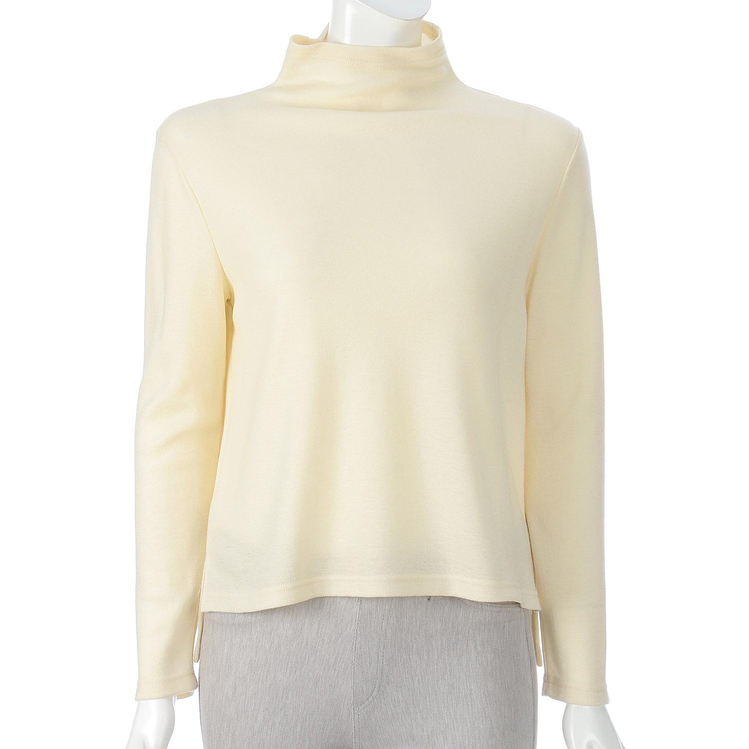 LAPIS ROUGE Wool Blend Pullover Vanilla 11 Gauge