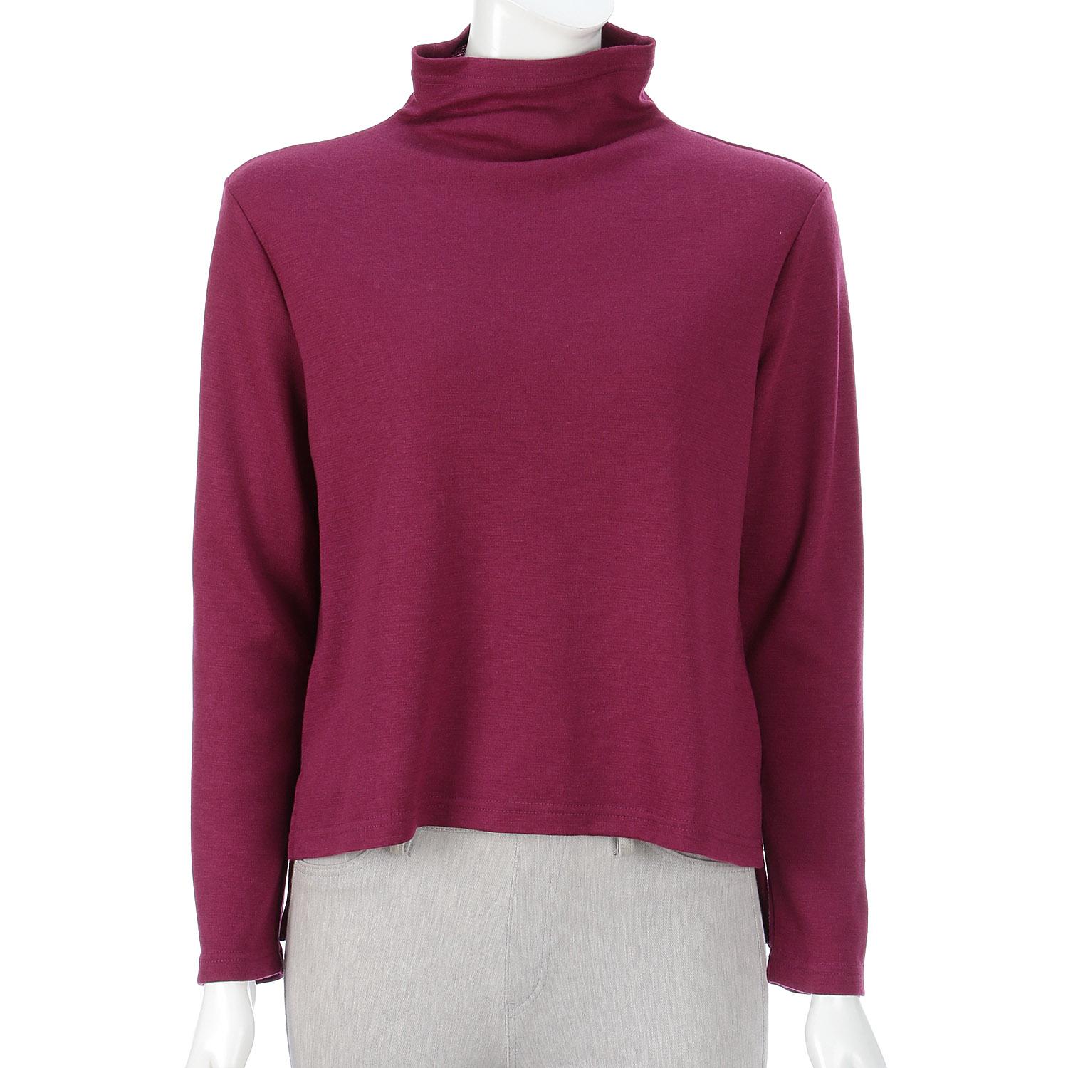 LAPIS ROUGE Wool Blend Pullover Sweater, Wine, Size 11