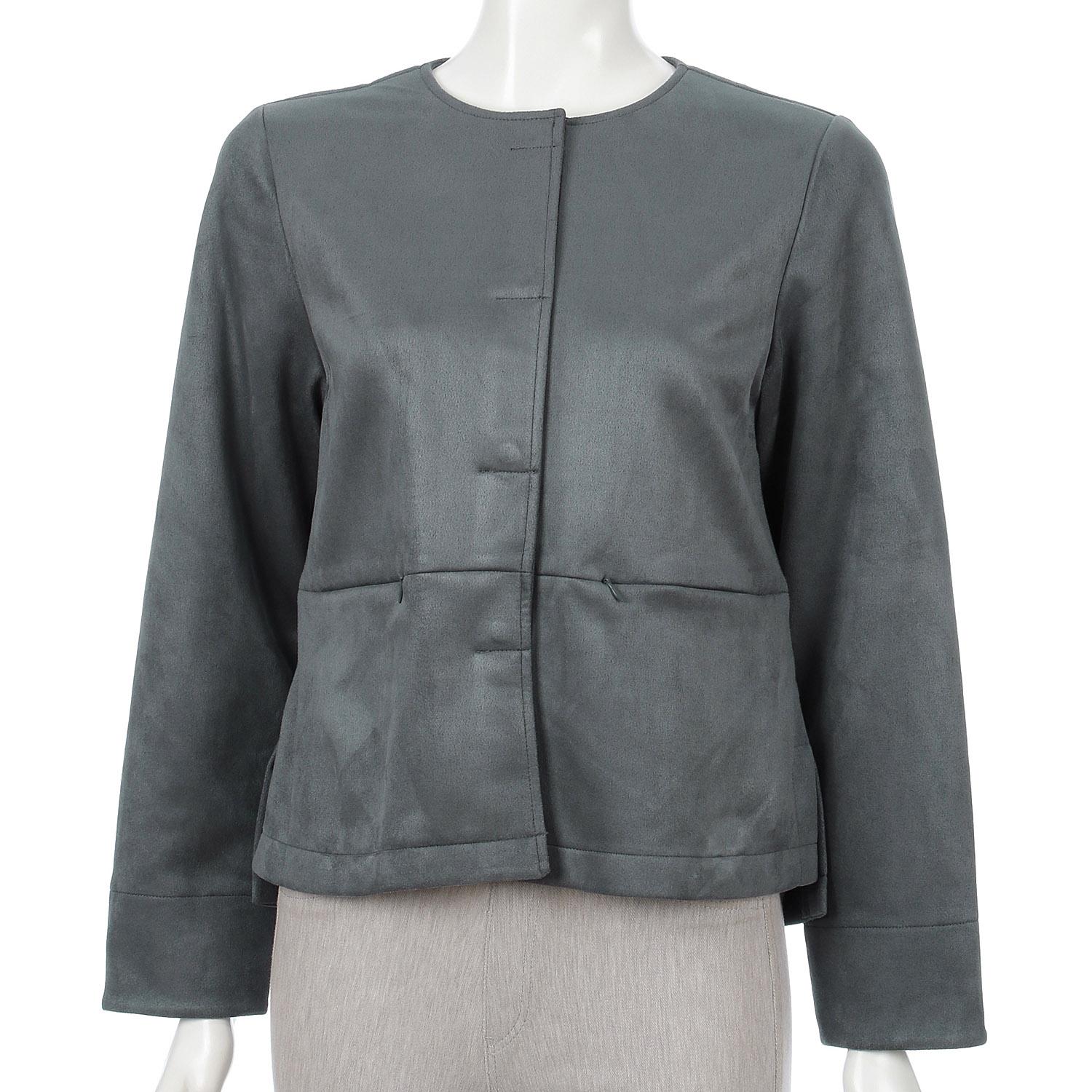 Stretch Suede Jacket Blue M