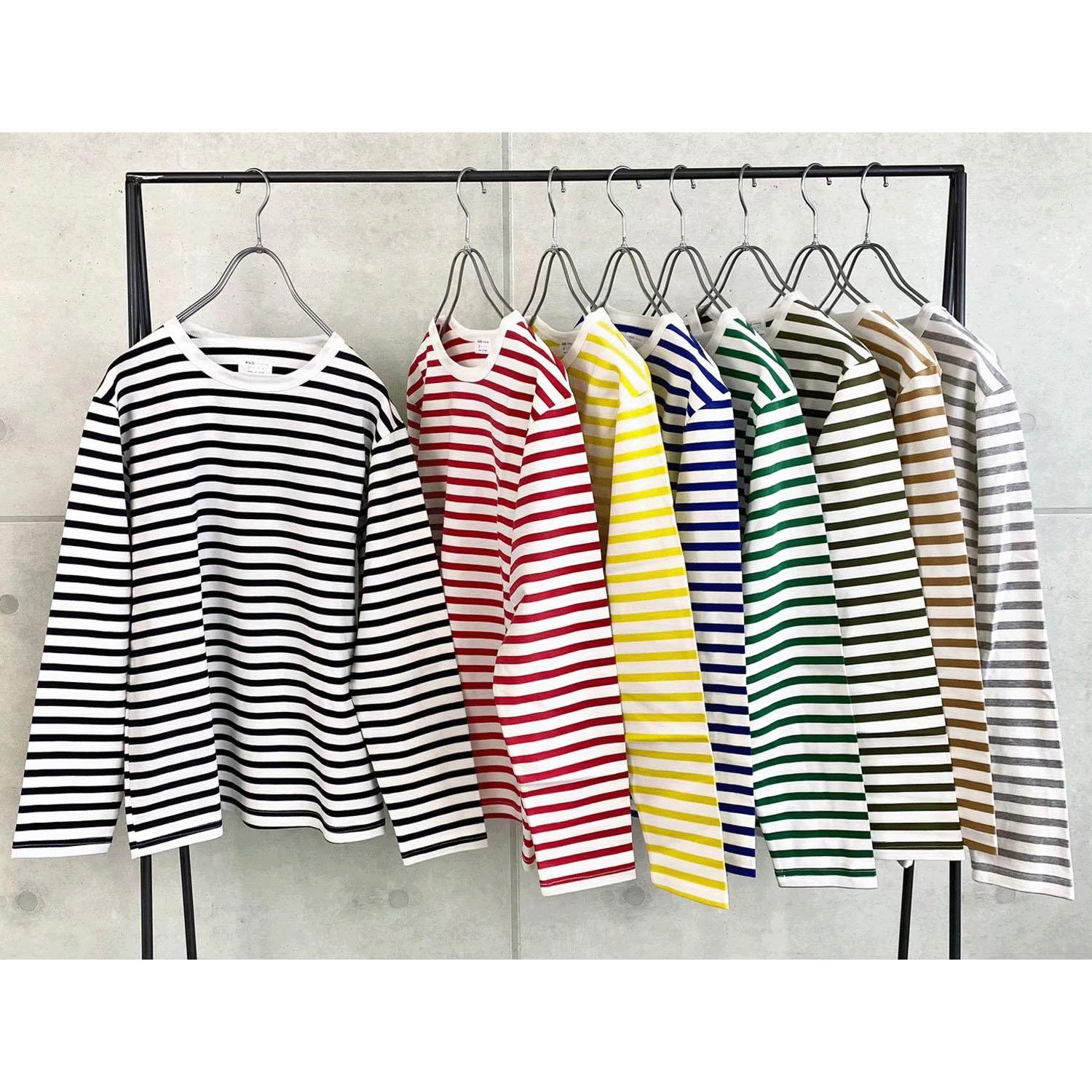 AUG Border Crew Neck T-Shirt Yellow F (Free)