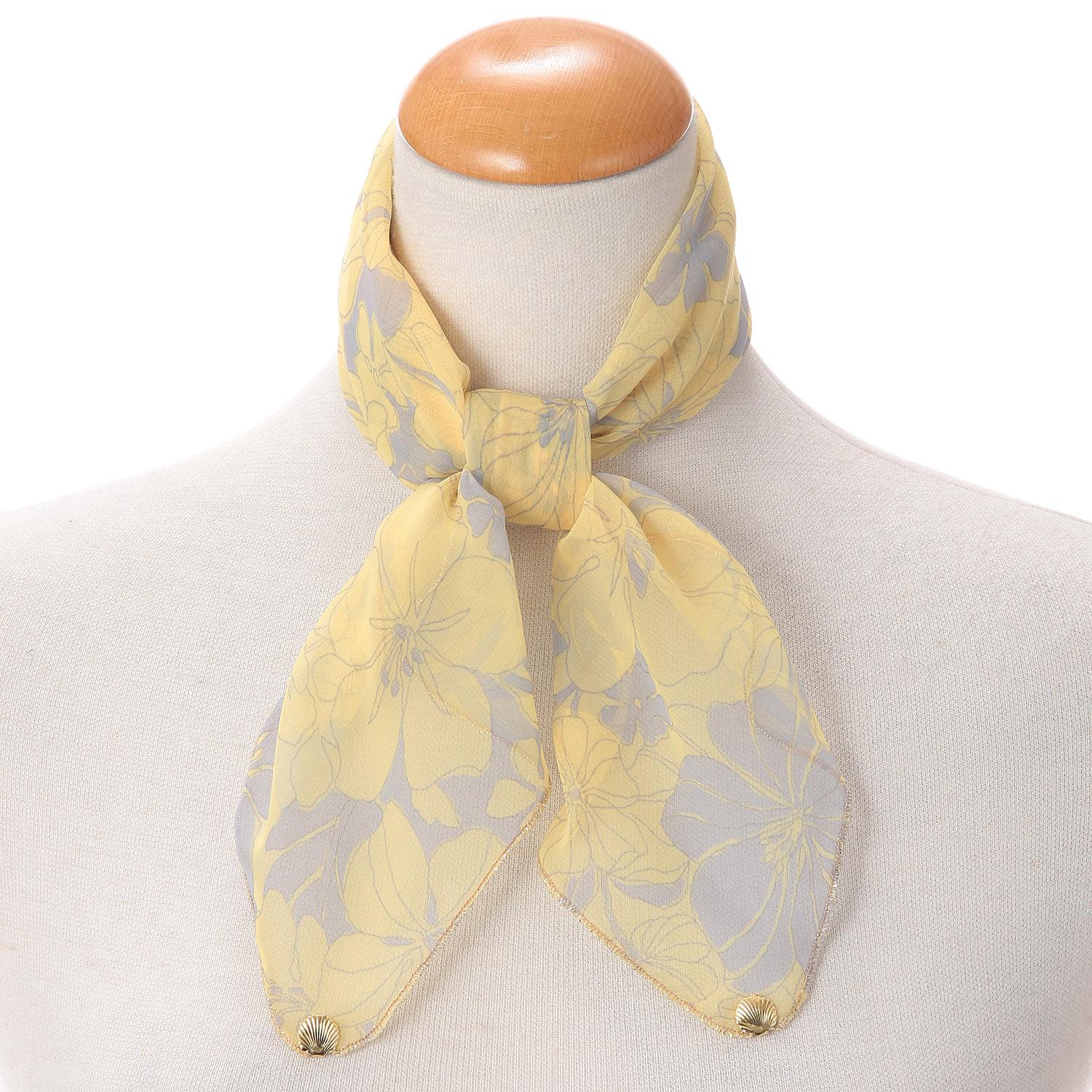 Made in Japan Printed Polyester Chiffon Scarf 52×52 cm 10