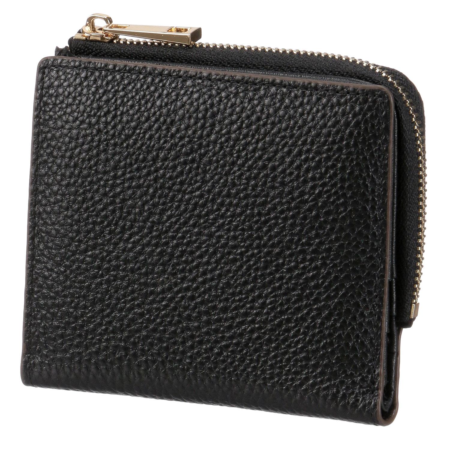 Leather Shrink L-Zip Compact Wallet