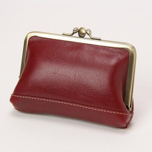 Antique Three-Panel Clamshell Purse - Red