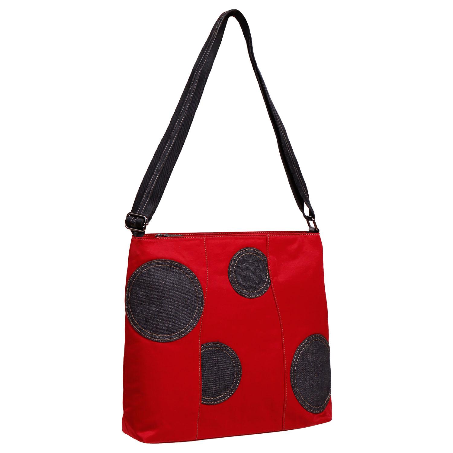 Polka Dot Shoulder Bag - Red