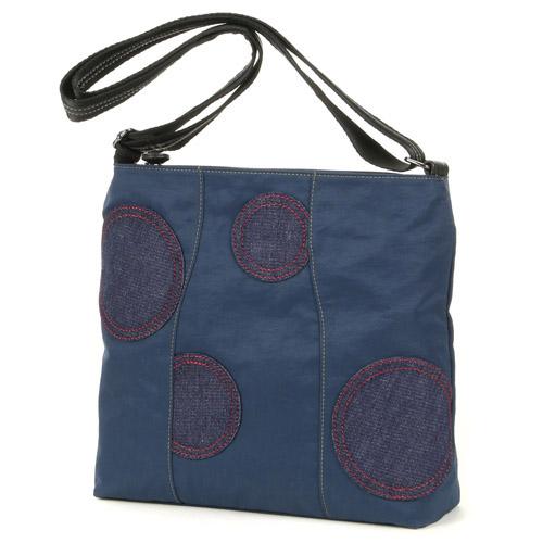 Polka Dot Shoulder Bag - Navy
