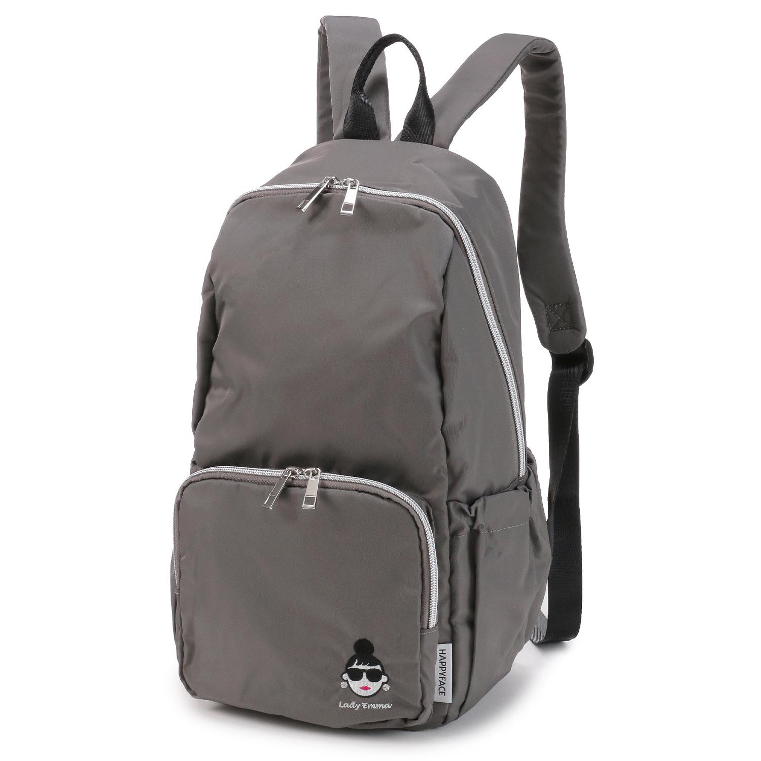 HAPPY FACE Lady Emma Embroidered Backpack