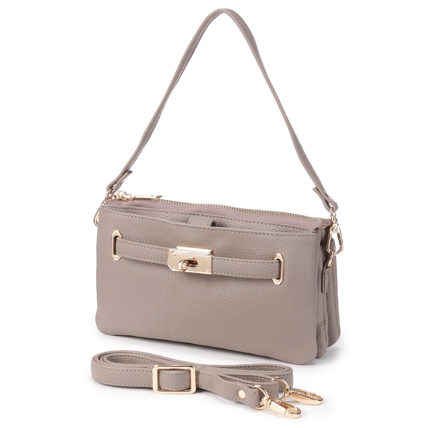 Buckle Wallet Bag - Taupe