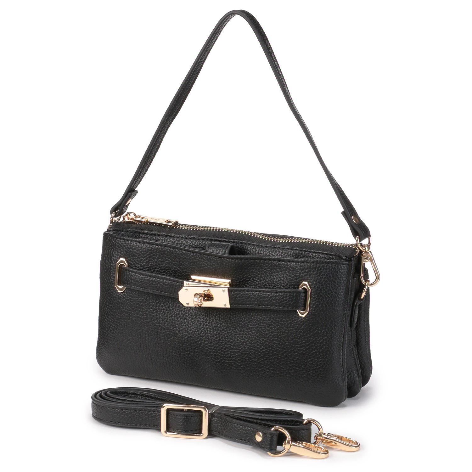 Buckle Wallet Bag - Black