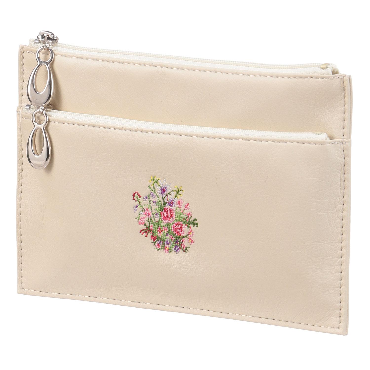 Dream Poetry Collection Two-Way Zipper Pouch Off-White