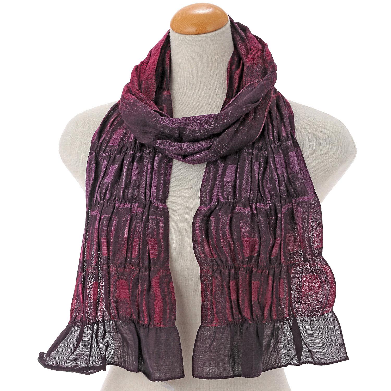 Italian-made Gradient Shirring Stole