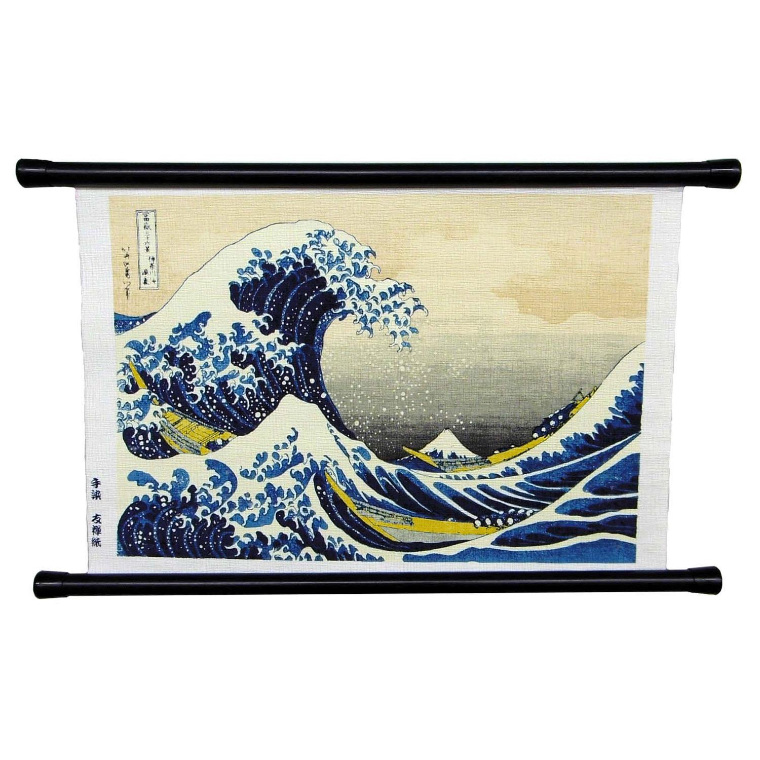 Washi Tapestry: Hokusai 01: The Back of the Wave