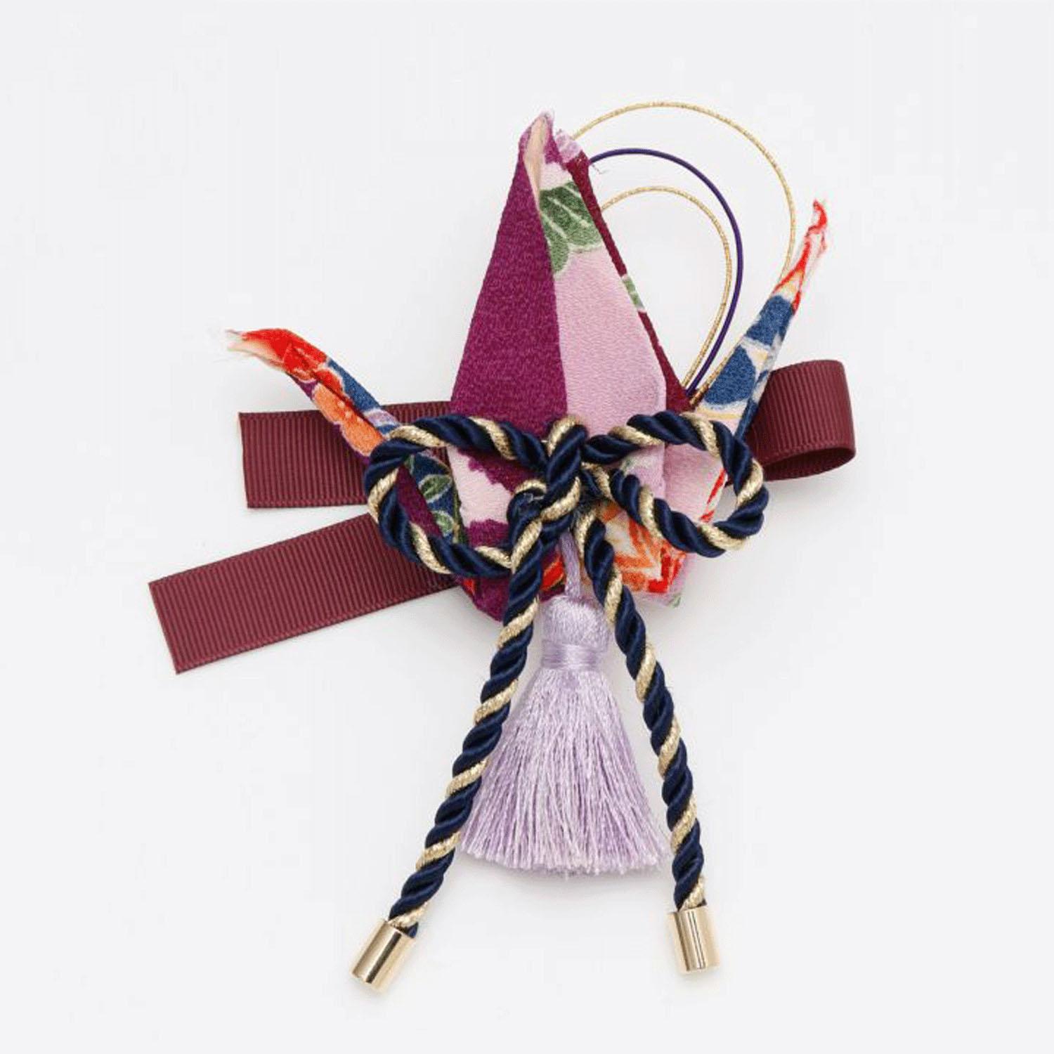 Origami Crane Celebration Hair Clip - Purple