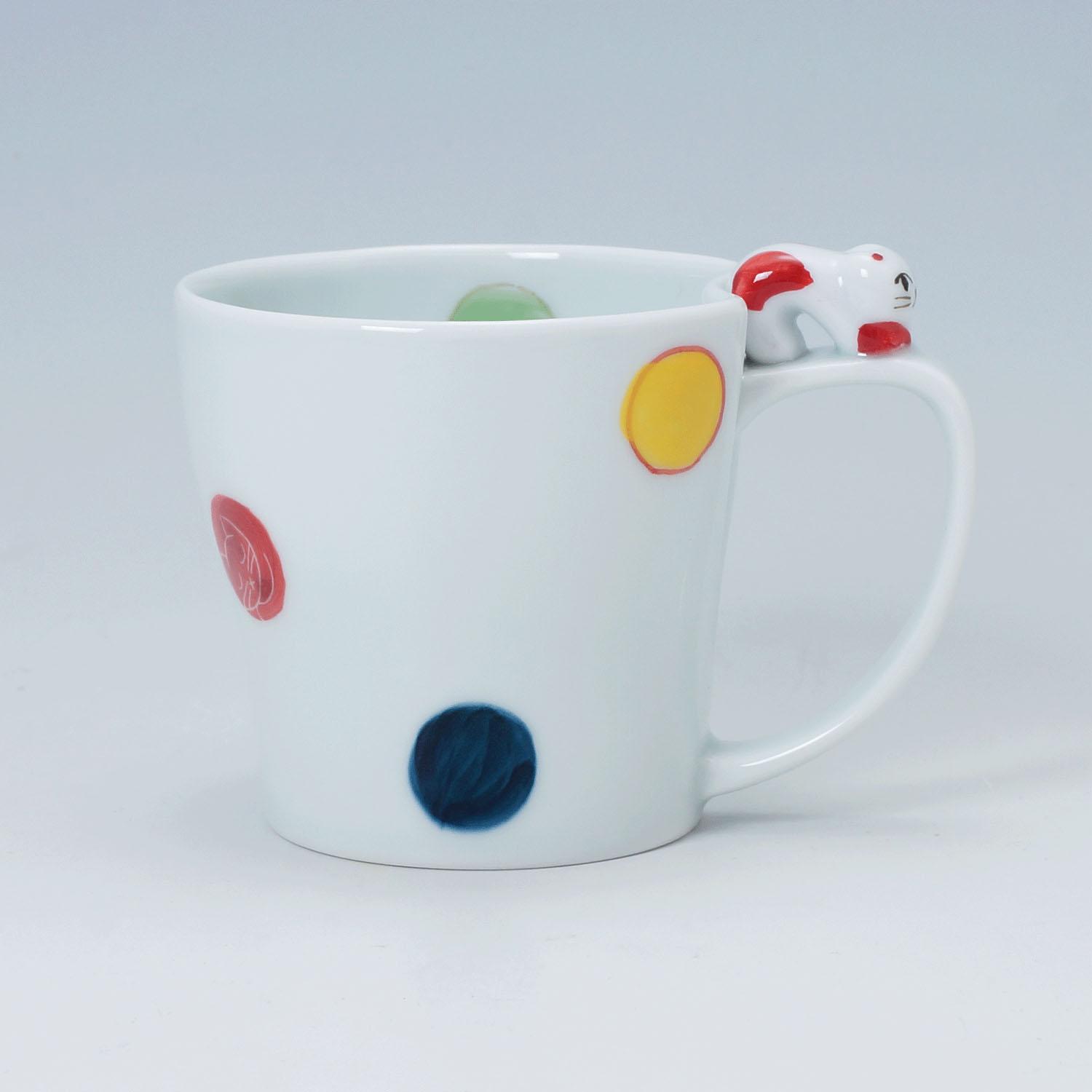 Polka Dot Cat Mug
