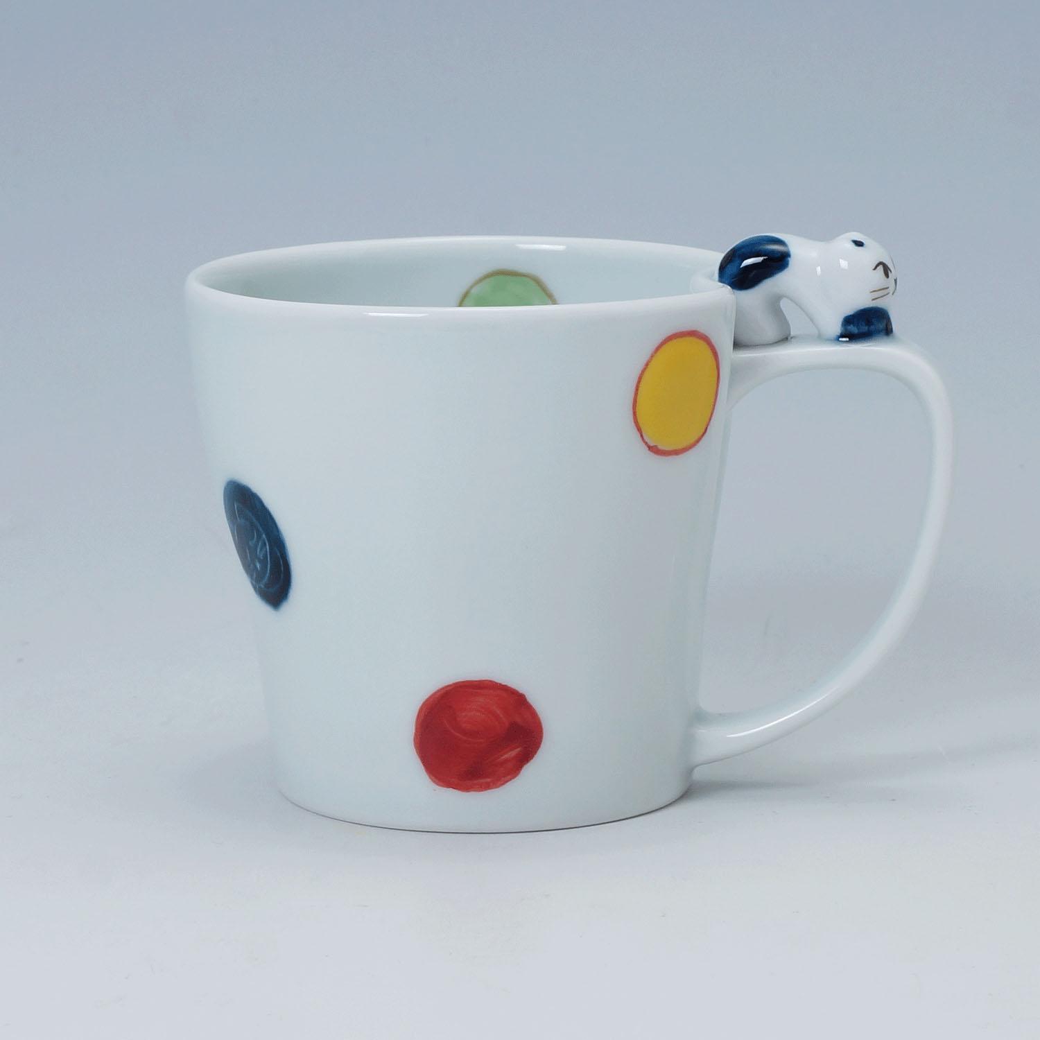 Polka Dot Cat Mug