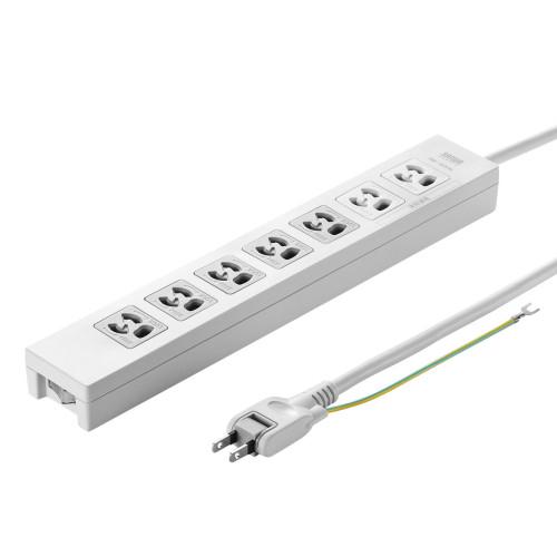 AC125V/15A x 2m Tap (7 outlets / 3-pin / 5-outlet master switch included)