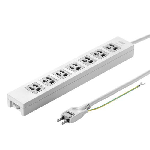 AC125V/15A x 2m Tap (7 outlets/3-pole/with master switch)