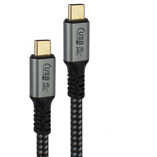 Japan Trust Technology USB4-Compatible 240W Type-C Cable USB-IF Certified PD EPR Charging Support Straight 1m JTU4S240-CC