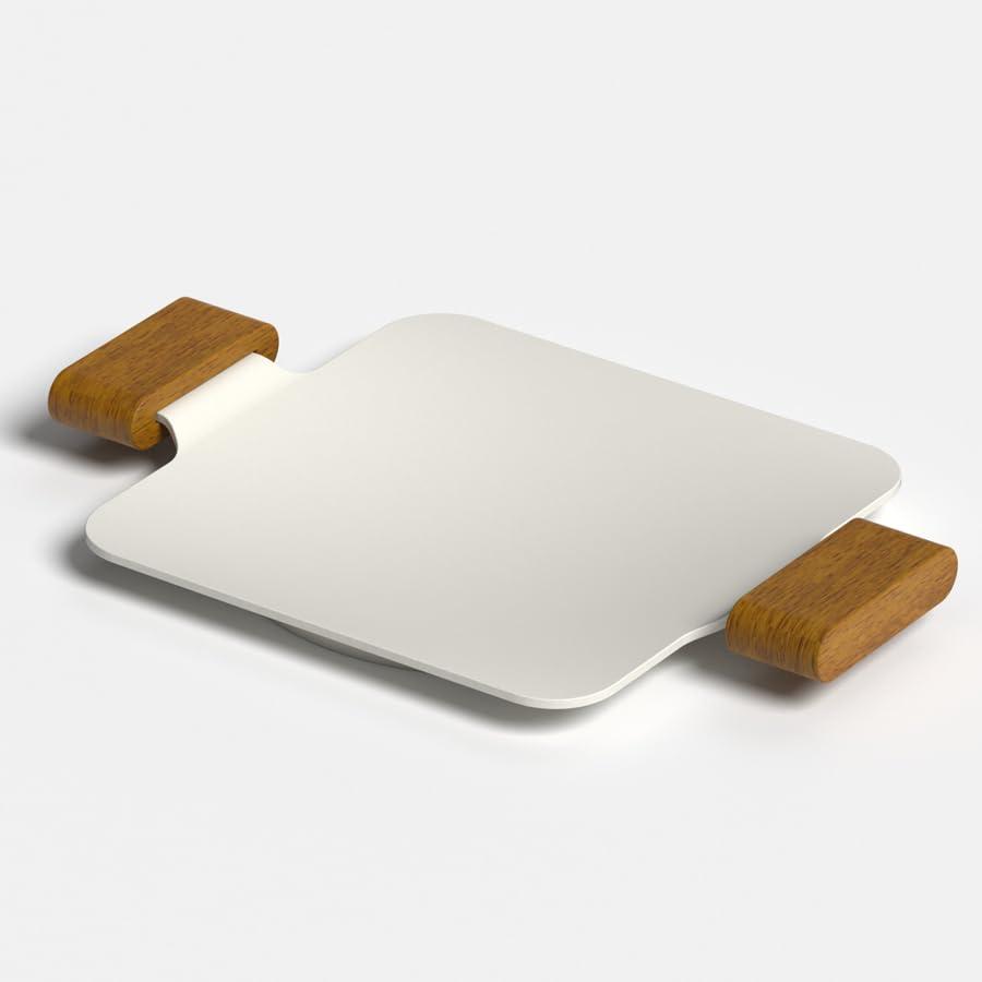 TTS Solid Mini Grill Pan Use it for cooking and serve directly on the plate Oven-safe Compatible with gas stoves, IH cooktops, and ovens White CGP10200007