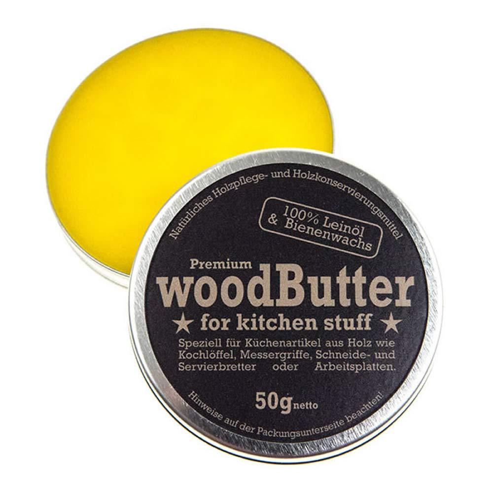 Ingo Lomp Premium Wood Butter 50g Made with only natural flaxseed oil and beeswax Ideal for caring for wooden kitchenware INGWB50G