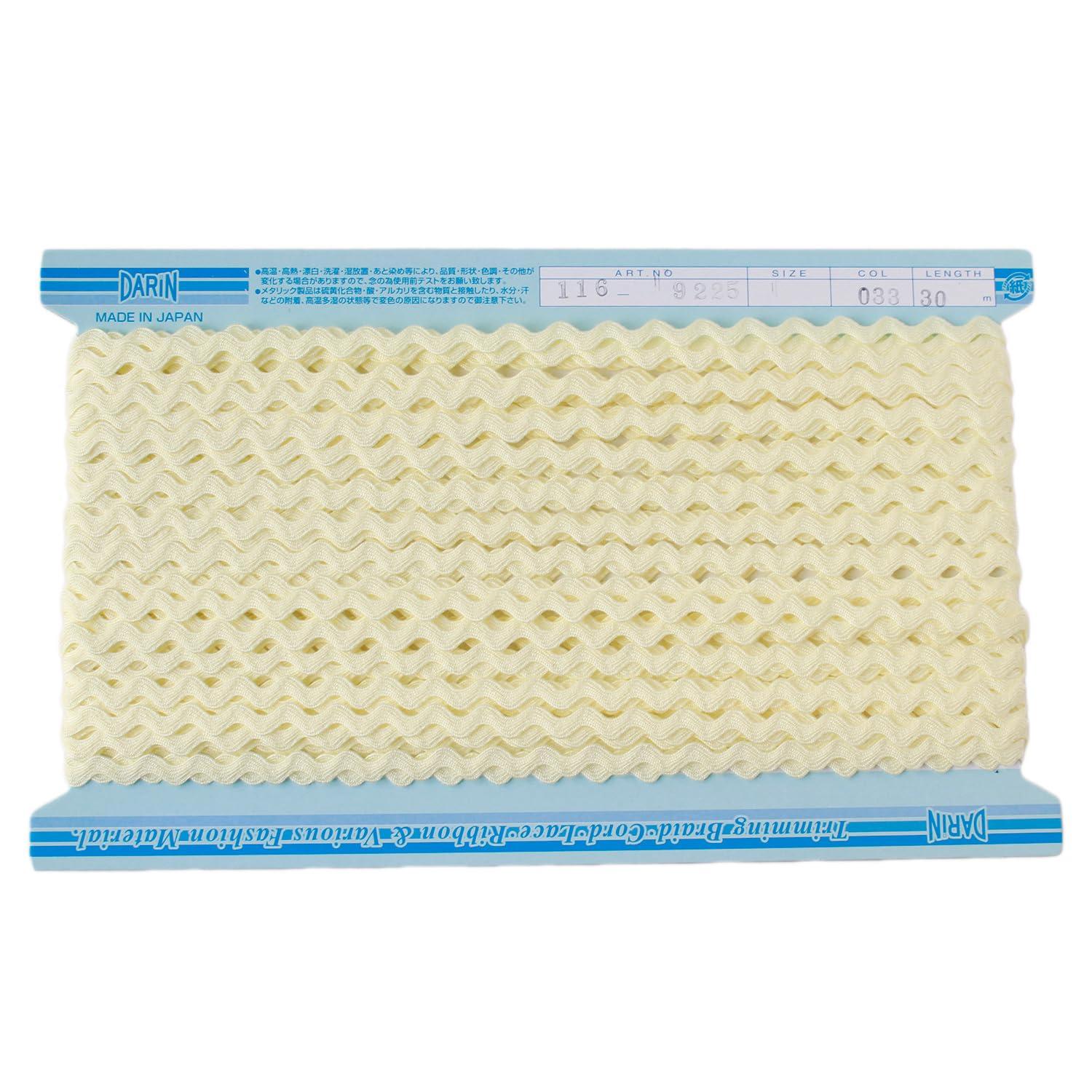 Nippon Button Trading Acrylic Yamamichi Tape Width approx. 5mm × 30m roll Yellow DAI116-9225-033