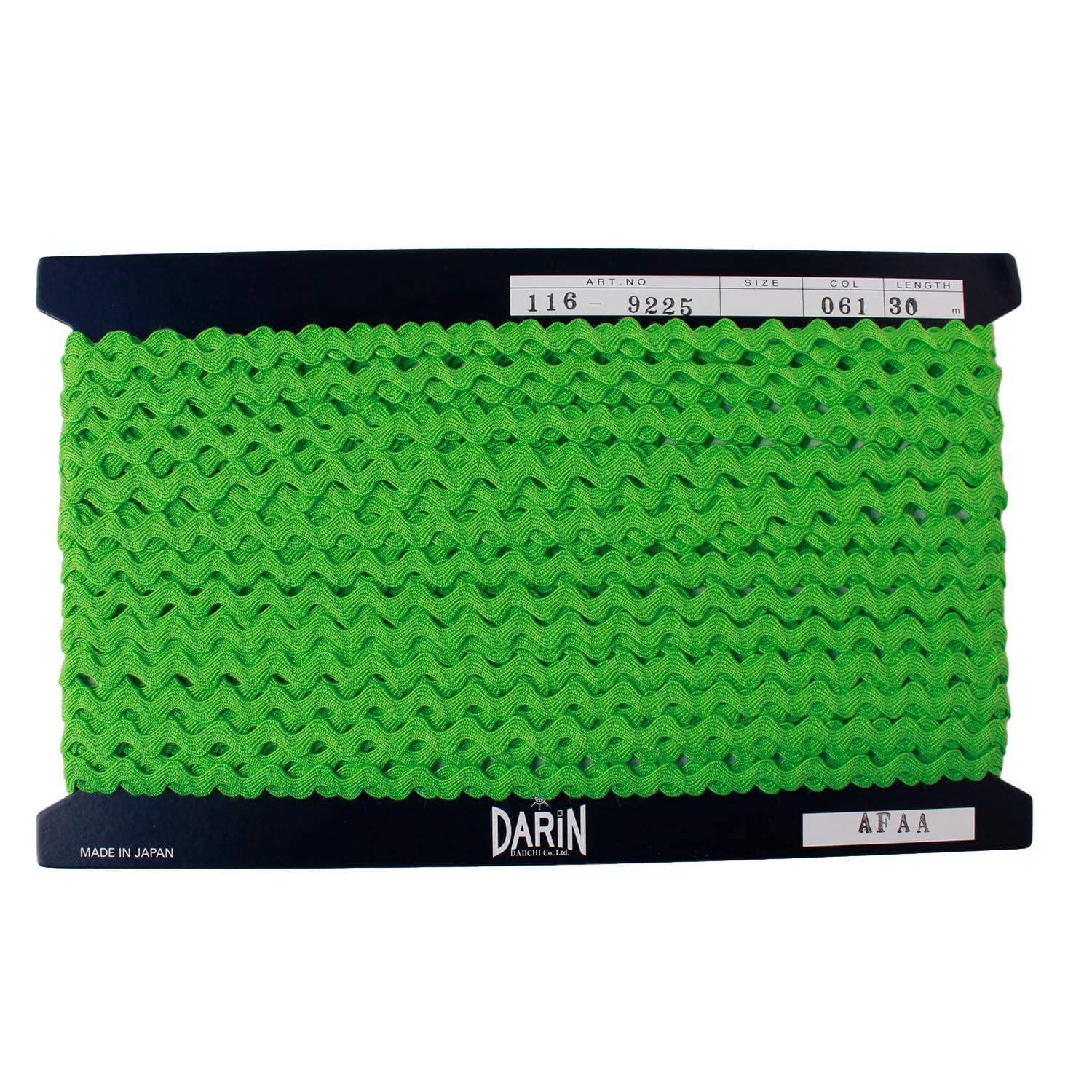 Nippon Button Trading Acrylic Yamamichi Tape Width approx. 5mm × 30m roll Yellow-Green DAI116-9225-061