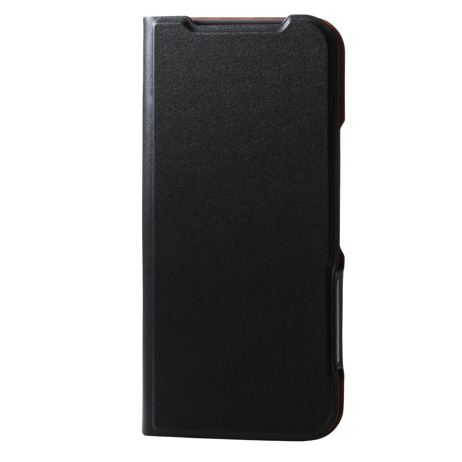 ELECOM Google Pixel 9a Soft Leather Case Slim Design with Magnet Black PM-P251PLFUBK