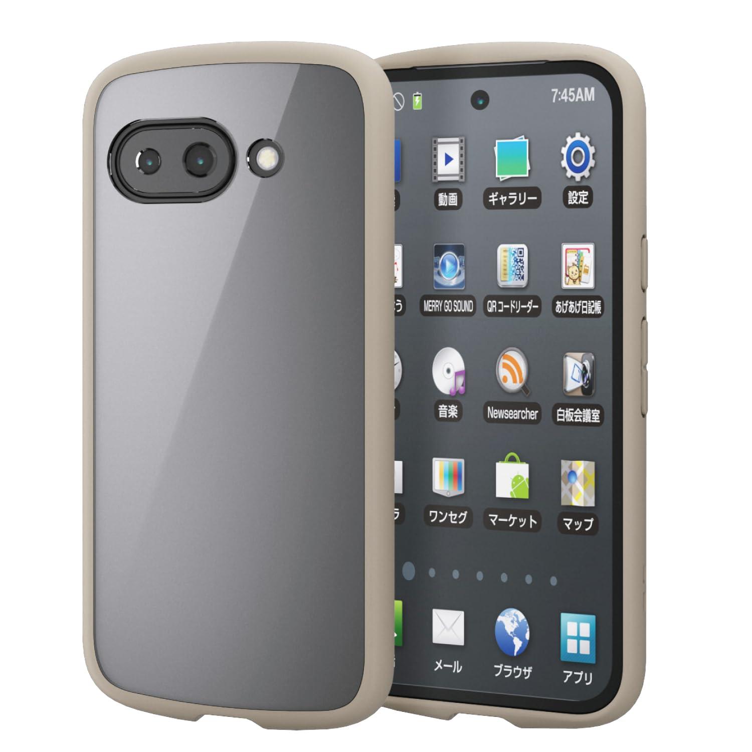 ELECOM Google Pixel 9a TOUGH SLIM LITE Hybrid Case Frame Color Cafe Au Lait PM-P251TSLFCBE