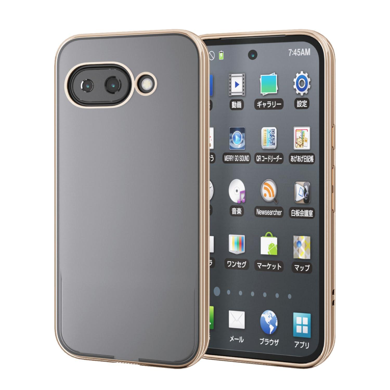 ELECOM Google Pixel 9a Soft Case with Side Plating, Metallic Gold PM-P251UCTMGD