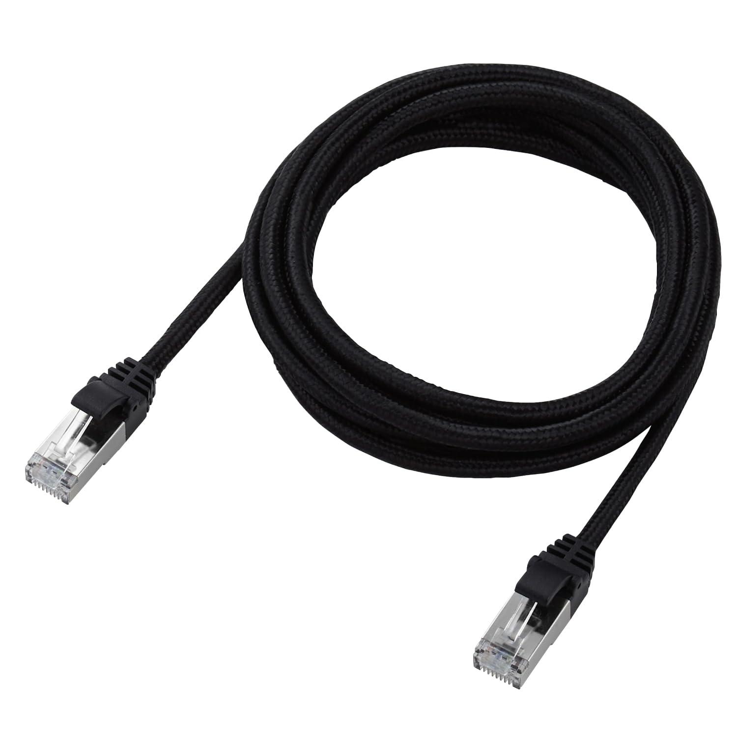 ELECOM Cat7 LAN Cable (High Durability) Optimal for High-Speed Optical Communication: 10 Gigabit Ethernet (10GBASE-T) 2m Black LD-TWSM/BK20