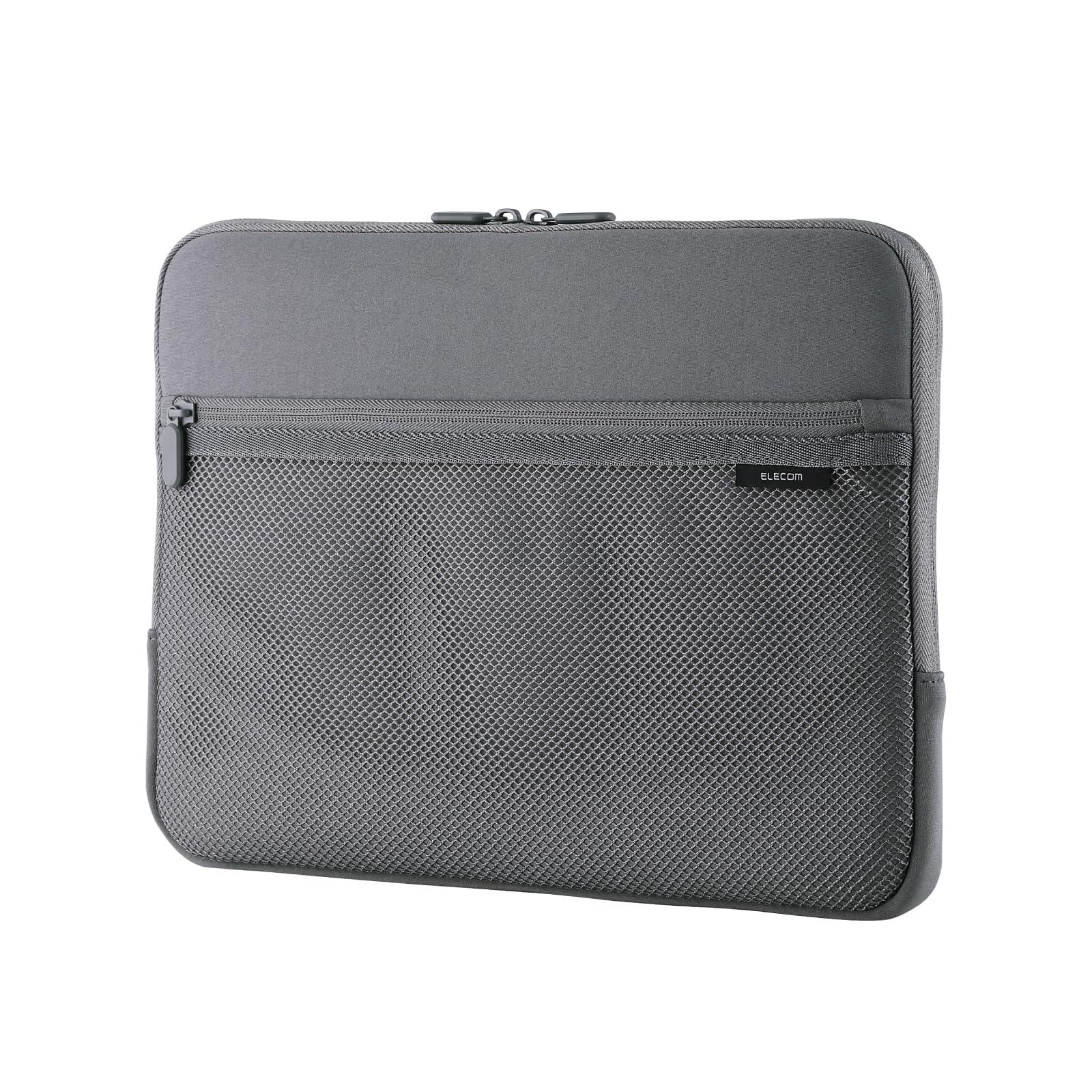 ELECOM Inner Bag for 14.0-inch Notebook PC Protects Against Scratches and Dirt with Zipper Pocket Gray BM-IBPTNP14GY