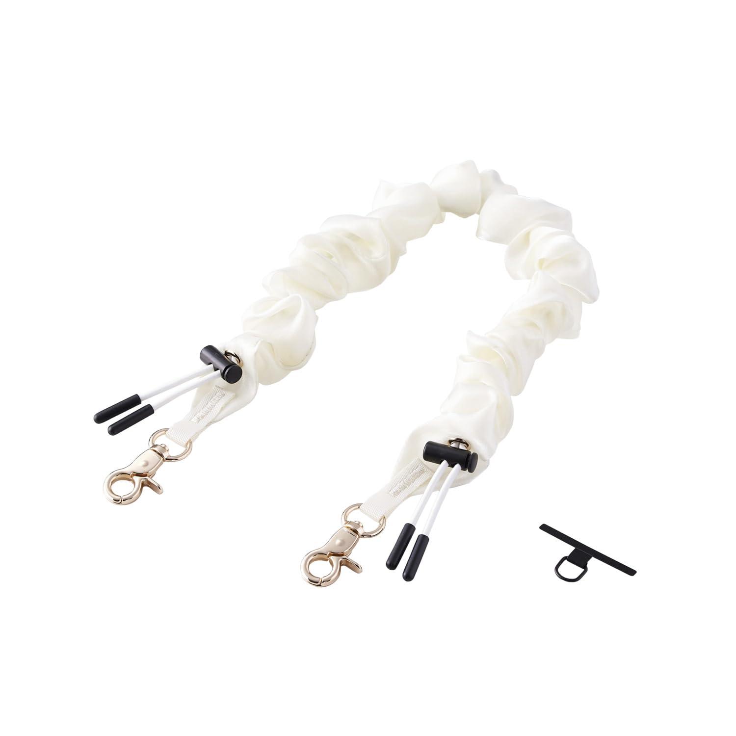 ELECOM Hand Strap Shushu / Elegant Accessory-Like Minimal Design with 3D Effect Ivory P-STHSCEIV