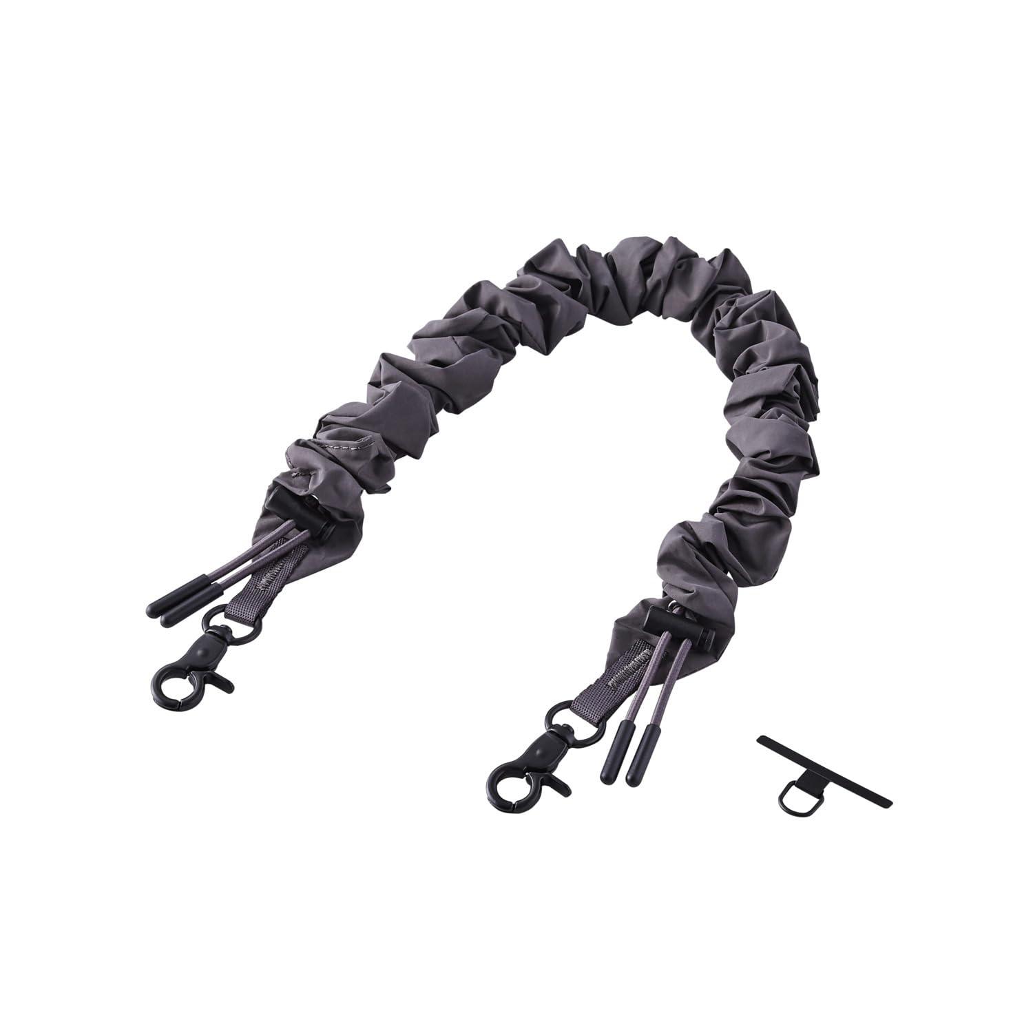 ELECOM Hand Strap Shushu/Casual Accessory-like Feel Minimal Design Three-dimensional Effect Charcoal Gray P-STHSCOGY