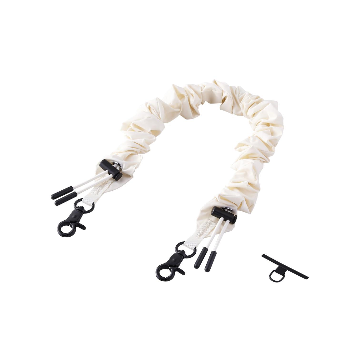 ELECOM Hand Strap Shushu/Casual Accessory-like Feel Minimal Design Three-dimensional Effect Ivory P-STHSCOIV