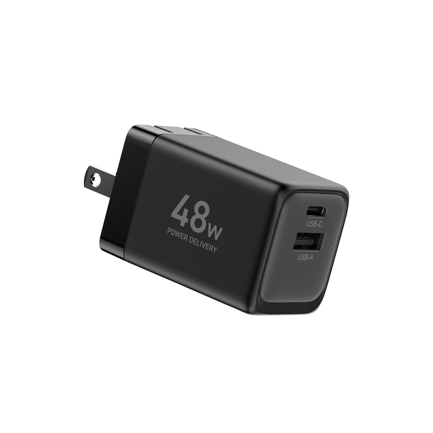 YAMAZEN PD-Compatible USB Adapter & Cable Set 48W C×1・A×1 Port YPD-48CA 1 Unit