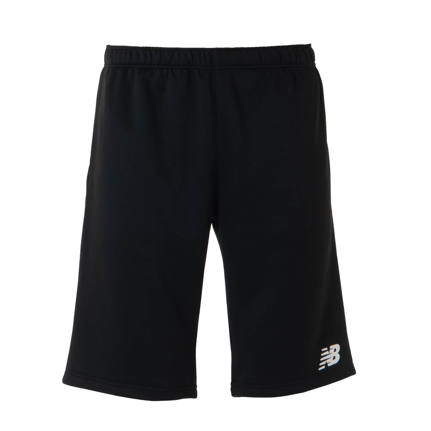 [New Balance] Men's Soccer Shorts Team Sweat Shorts (AMS45235) BK (Black) 4XL