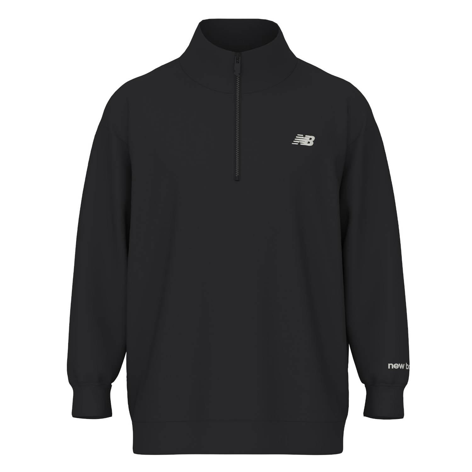 Double-Knit Quarter-Zip Pullover with Brushed Lining