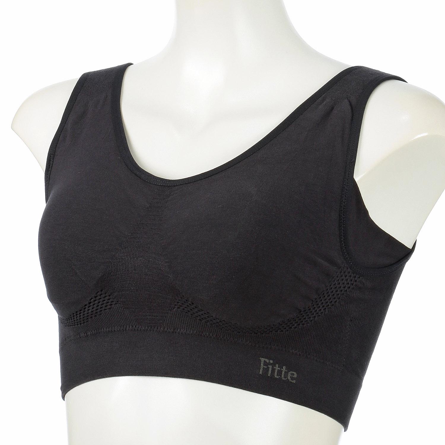 Wire-Free Bra, Black, L